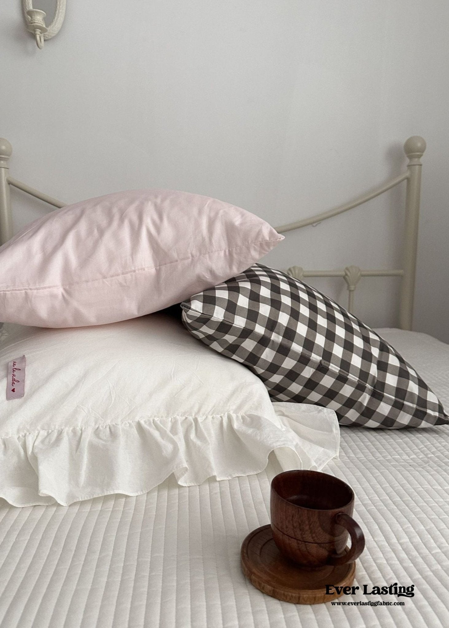 Ella Pure Cotton Pillowcases / Gingham - Ever Lasting