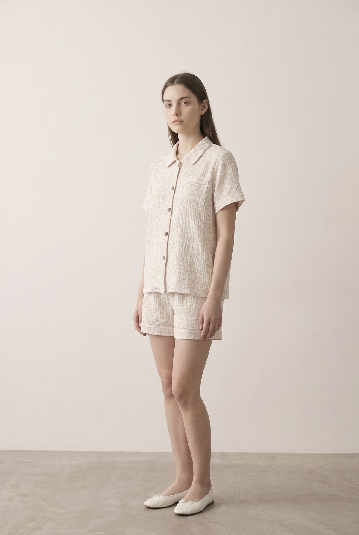 -Ever Lasting - Elle Vintage Inspired Floral Shorts Pajama Set -Pajamas -Ever Lasting