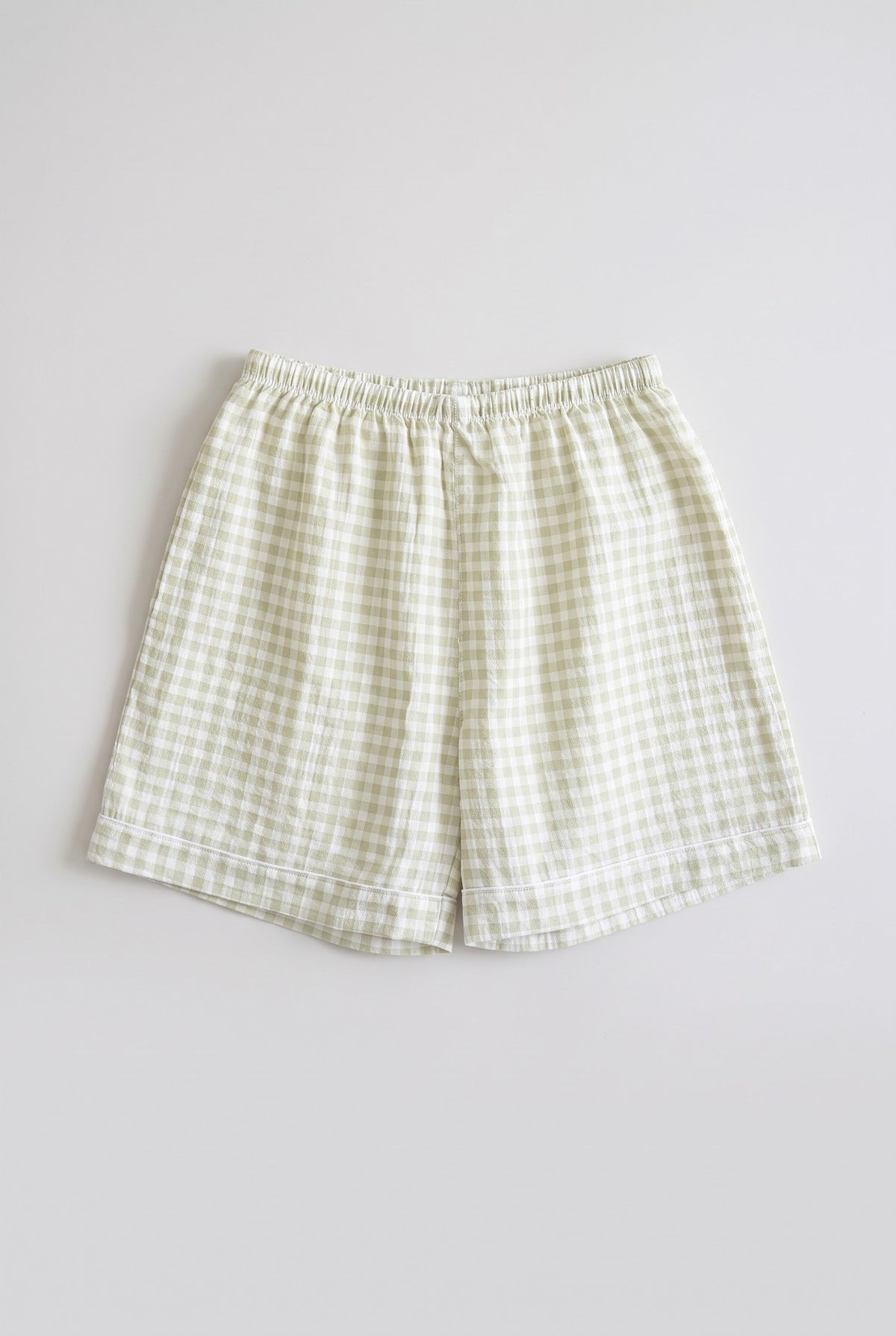 -Ever Lasting - Elle Vintage Inspired Gingham Shorts Pajama Set / Matcha Green -Pajamas -Ever Lasting