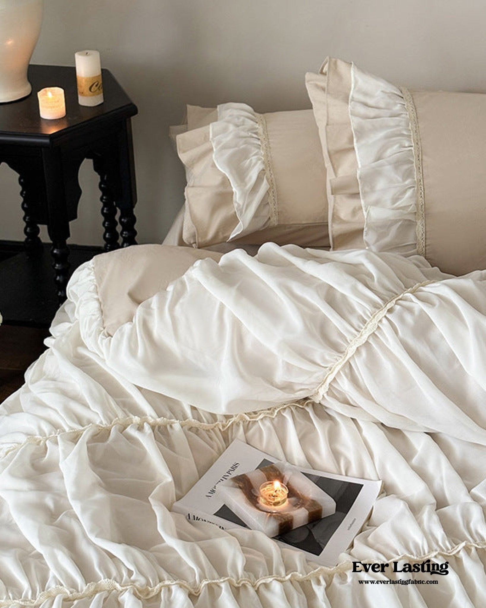 Élodie Silky Coquette Ruffled Bedding Bundle - Ever Lasting