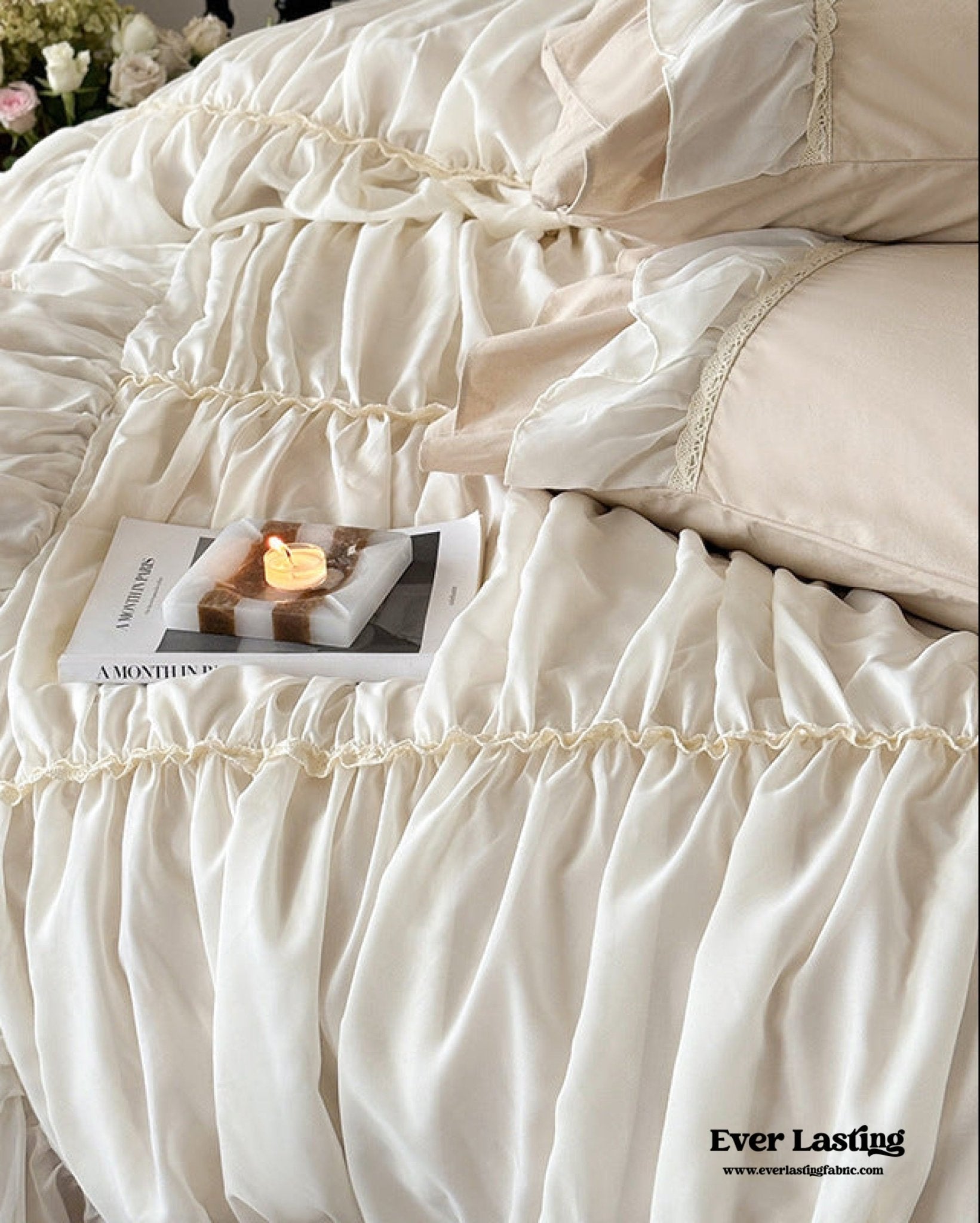 Élodie Silky Coquette Ruffled Bedding Bundle - Ever Lasting