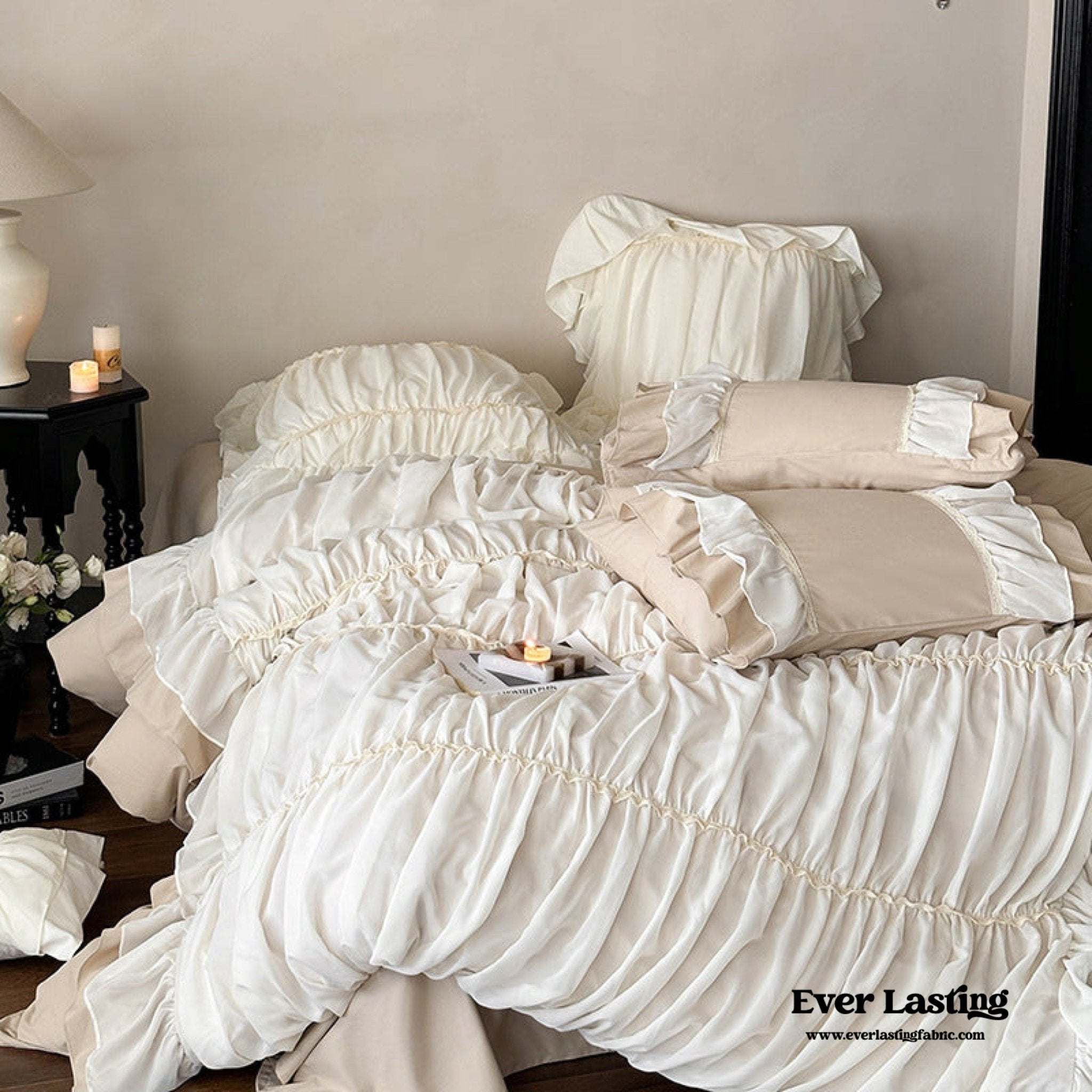 Élodie Silky Coquette Ruffled Bedding Bundle - Ever Lasting