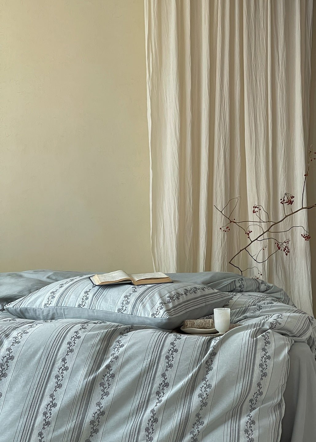 -Ever Lasting - Eloise Jacquard Bedding Set / Beige -Bedding Set -Ever Lasting