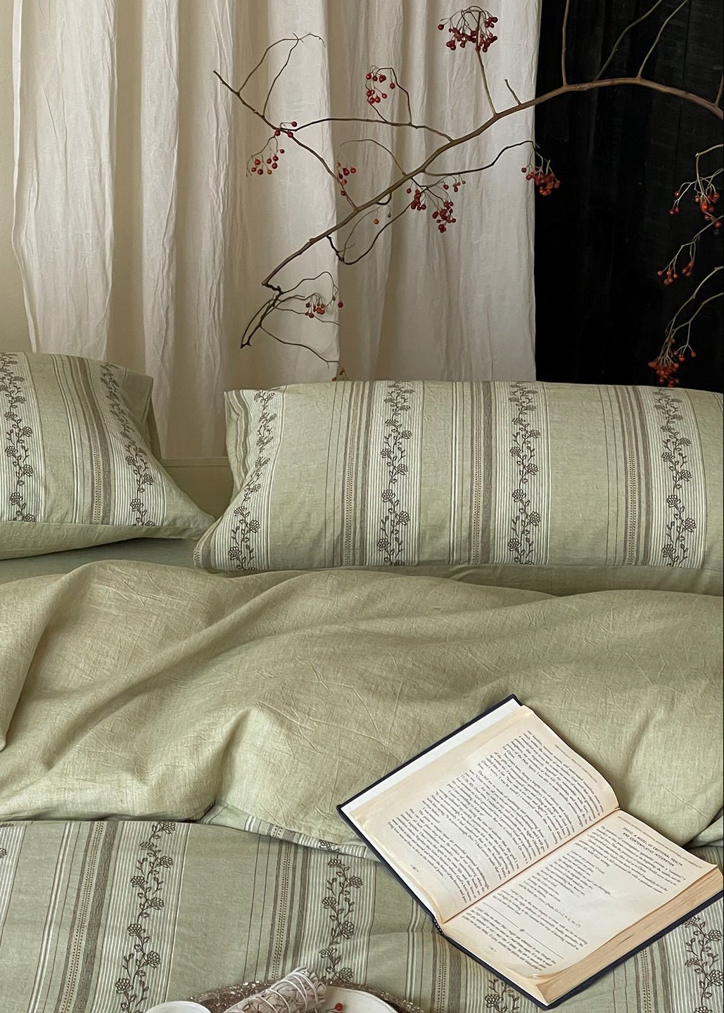 -Ever Lasting - Eloise Jacquard Bedding Set / Beige -Bedding Set -Ever Lasting