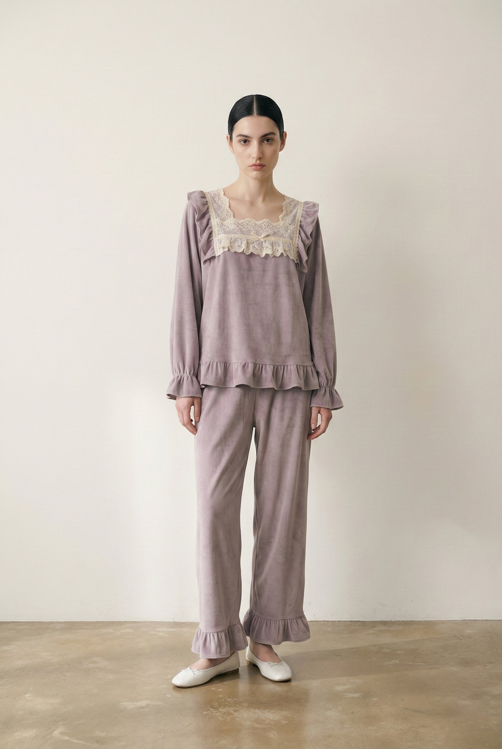  - Ever Lasting - Eloria Velvet Pajama Set / Purple - Pajamas - Ever Lasting