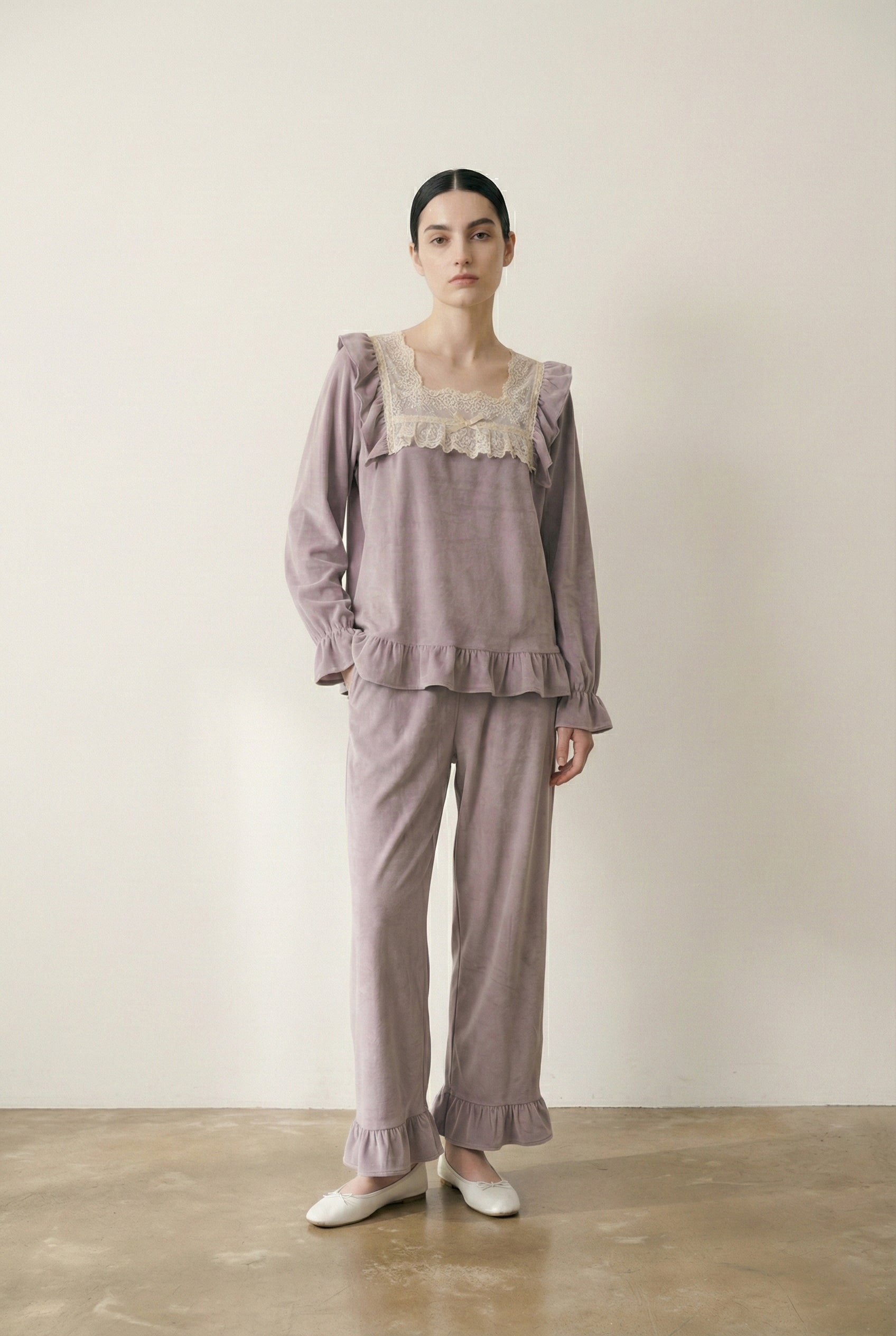  - Ever Lasting - Eloria Velvet Pajama Set / Purple - Pajamas - Ever Lasting