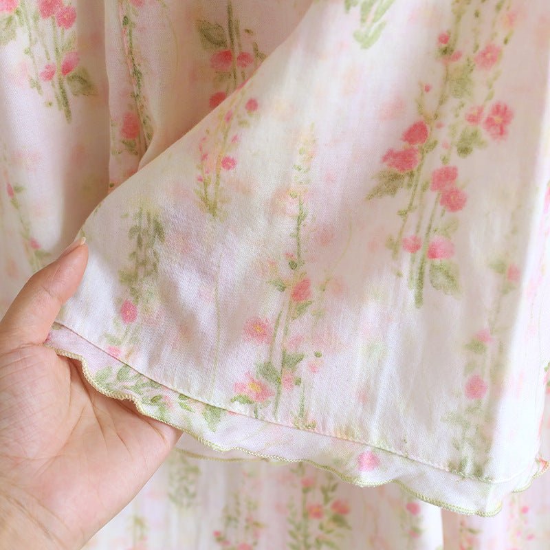 -Ever Lasting - Elunet Shorts & Long-Pant Floral Pajama Set / Pink -Pajamas -Ever Lasting