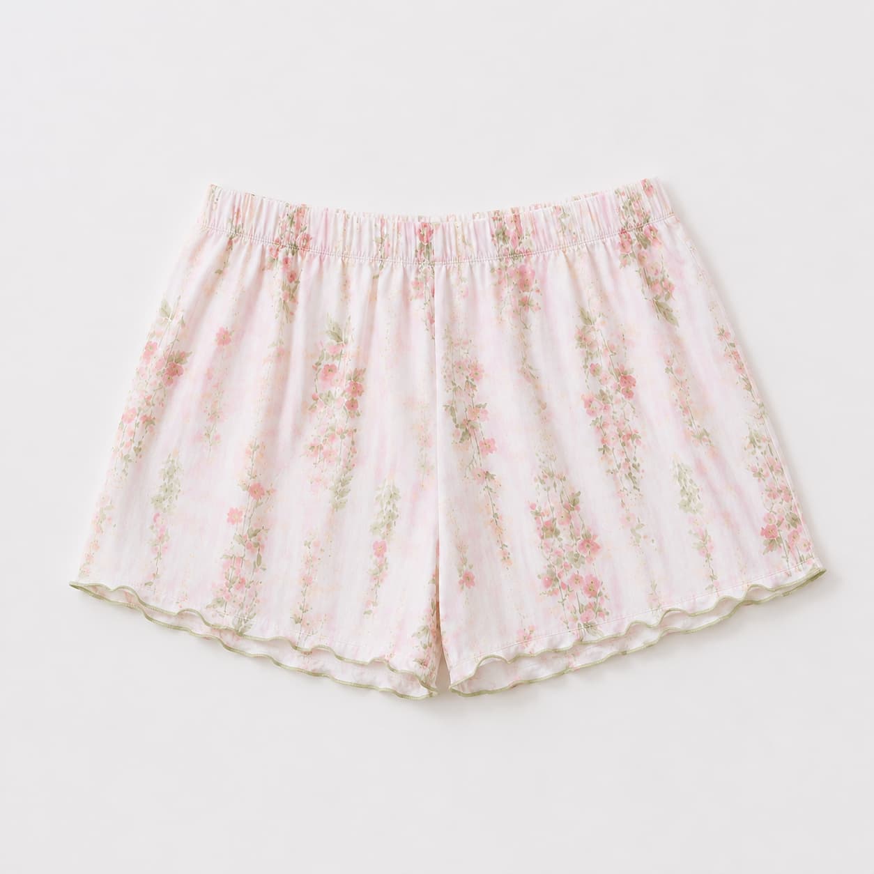 -Ever Lasting - Elunet Shorts & Long-Pant Floral Pajama Set / Pink -Pajamas -Ever Lasting