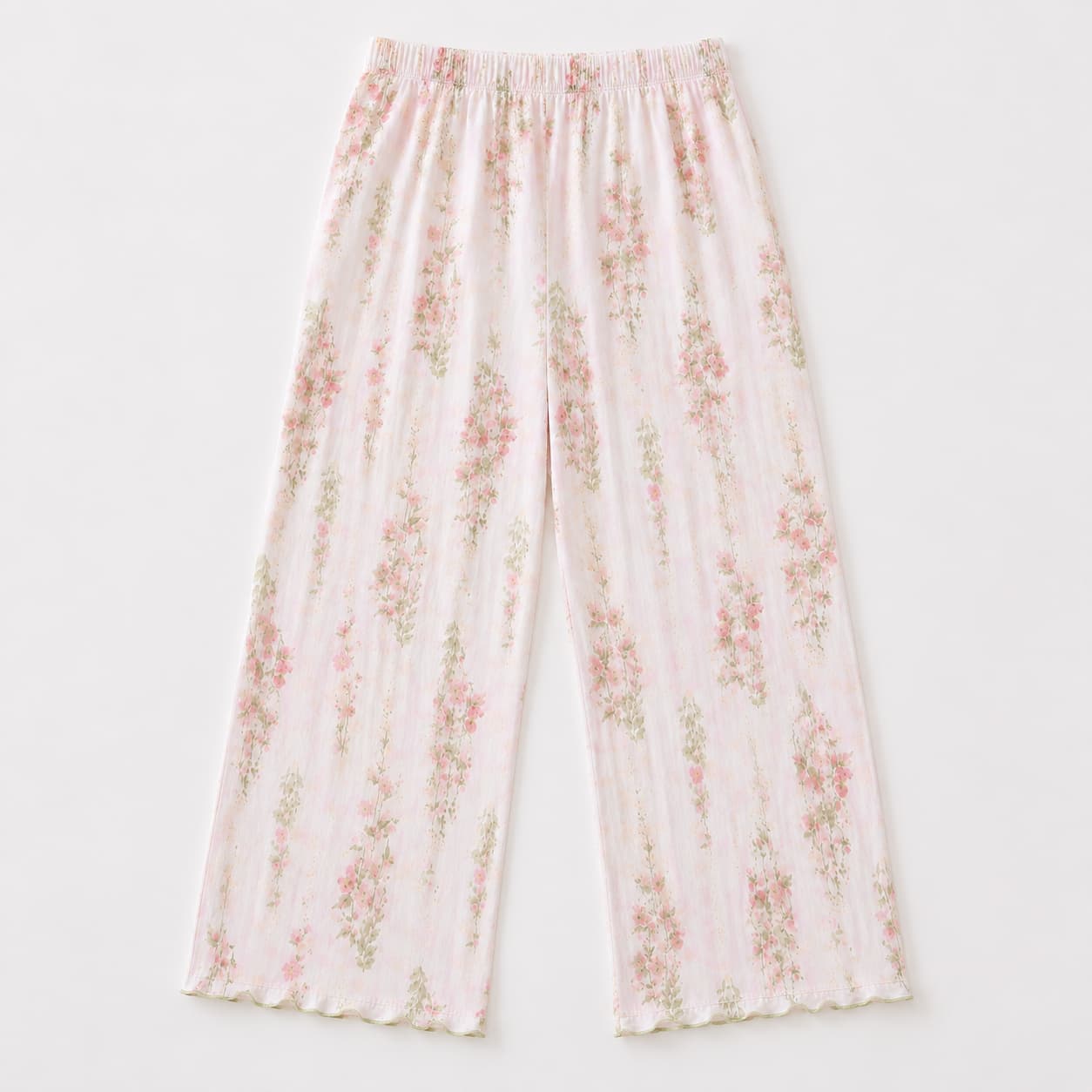 -Ever Lasting - Elunet Shorts & Long-Pant Floral Pajama Set / Pink -Pajamas -Ever Lasting