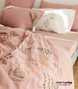 Embroidered Bedding Set / Beige - Ever Lasting