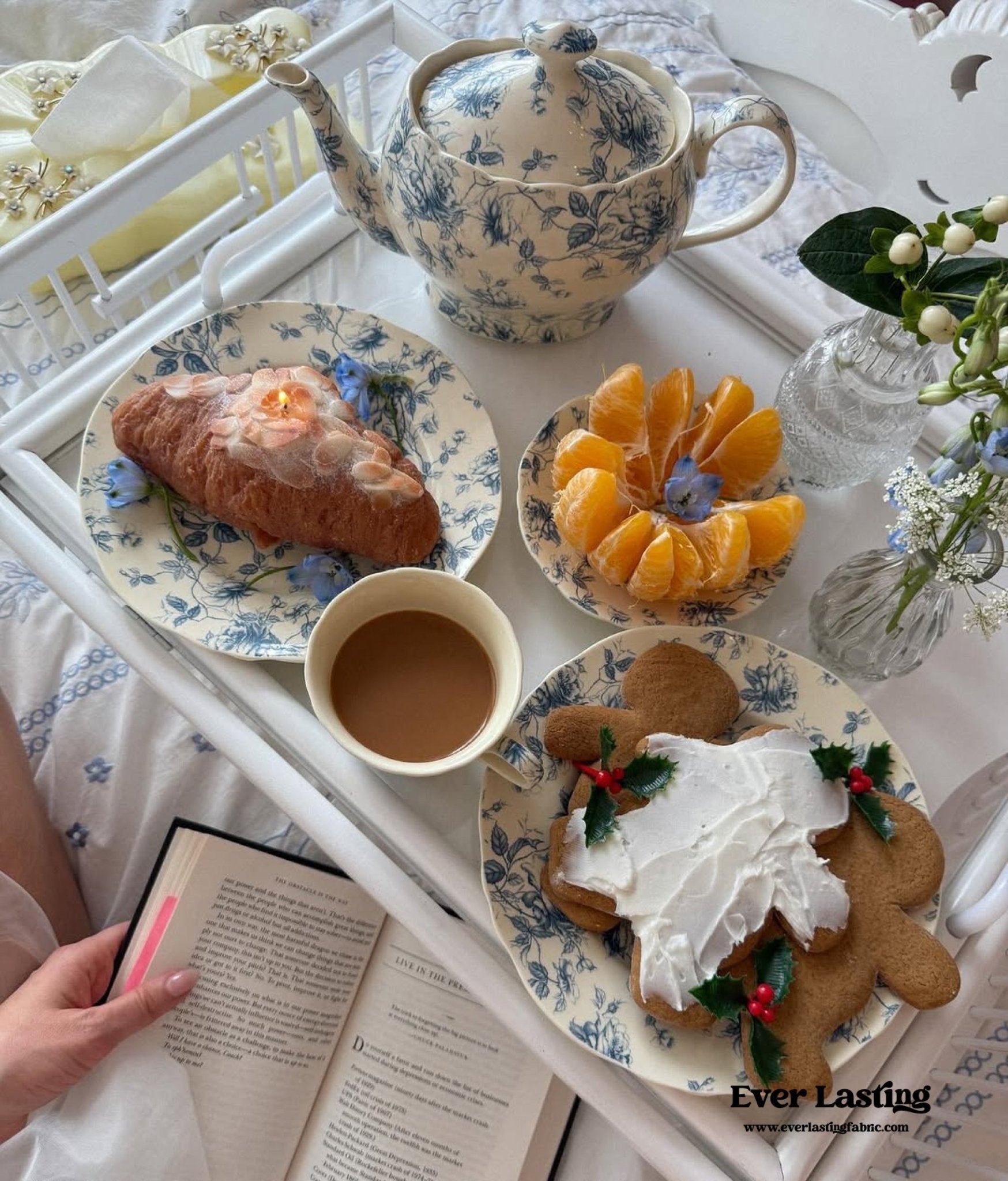  - Ever Lasting - Embroidered French Lace Ruffle Bedding Bundle - Bedding Bundle - Ever Lasting