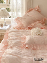 Embroidered Lace Ruffle Bedding Bundle