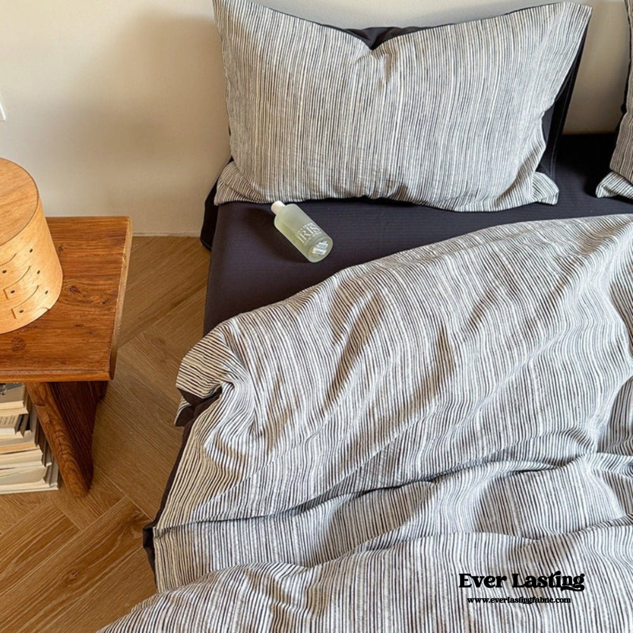 Emma Duo Striped Jacquard Bedding Set / Light Pink - Ever Lasting