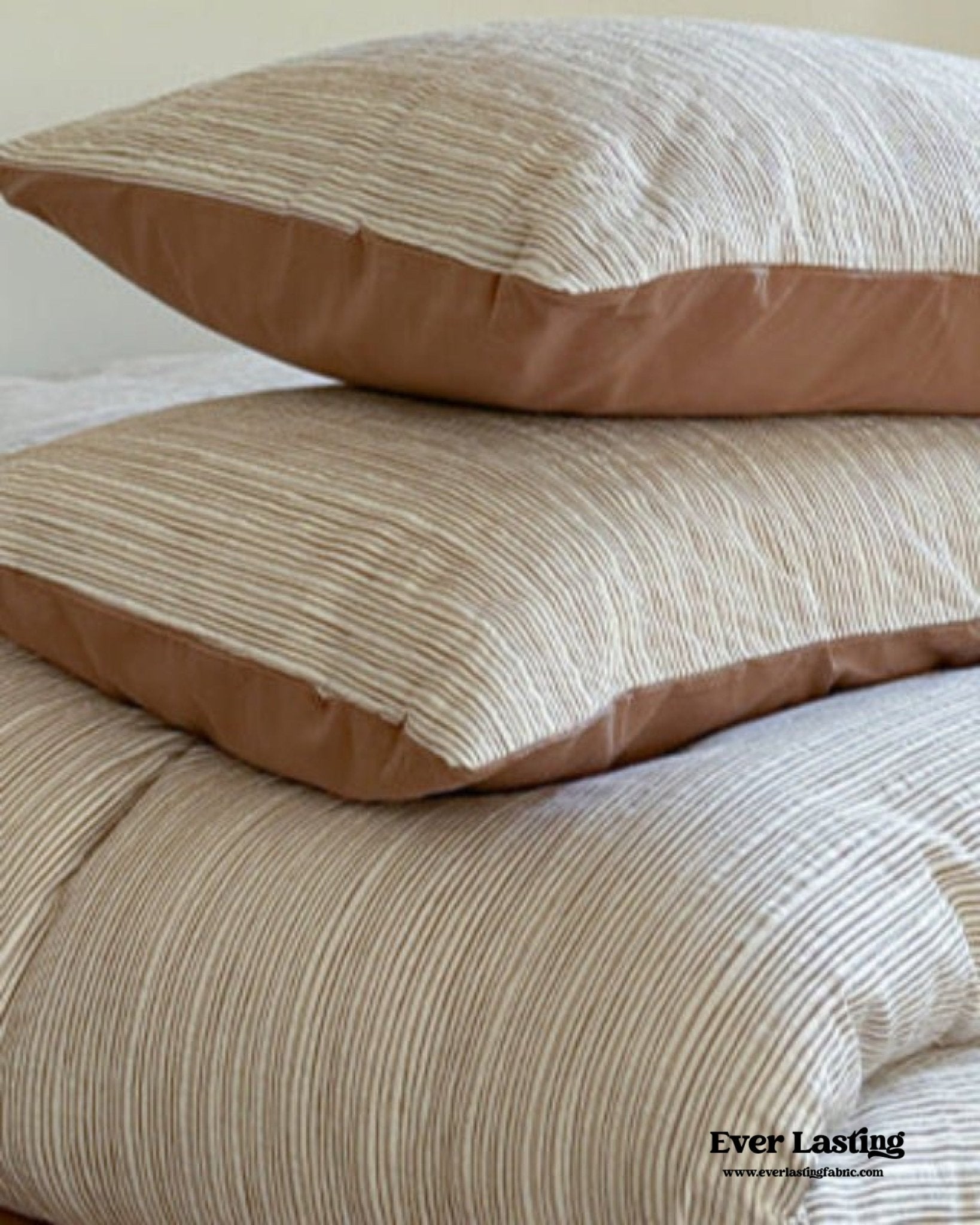 Emma Duo Striped Jacquard Bedding Set / Light Pink - Ever Lasting