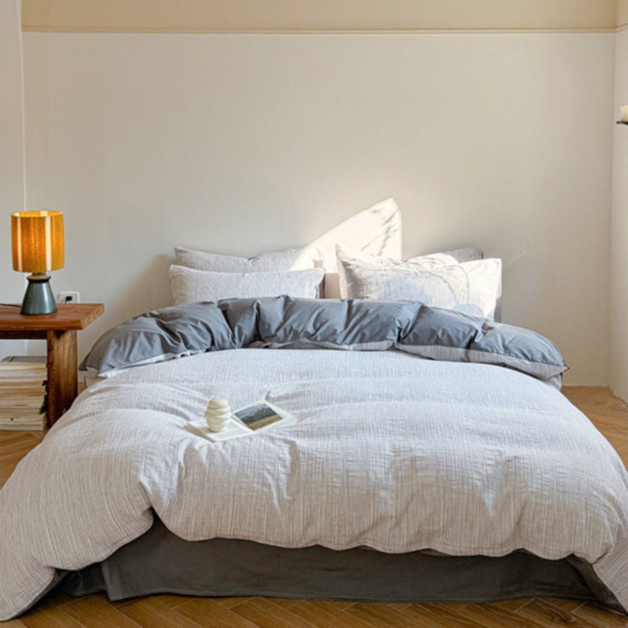 Emma Duo Striped Jacquard Bedding Set / Pink - Ever Lasting