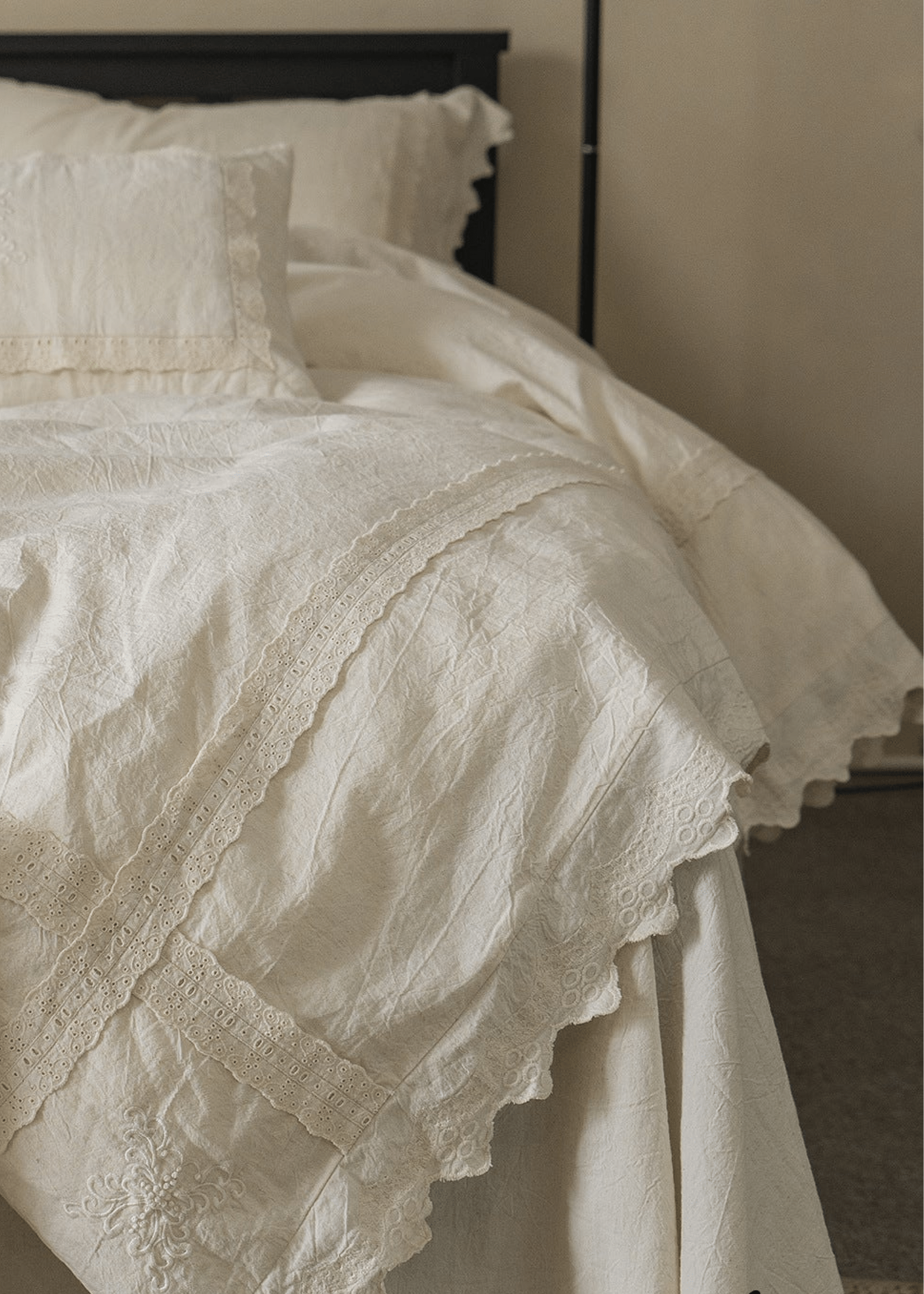  - Ever Lasting - Esme French Linen Cotton Embroidered Floral Bedding Bundle - Bedding Bundle - Ever Lasting