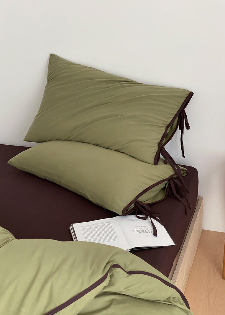 Evangeline Pastel Bow Tie Twill Bedding Set / Blue - Ever Lasting