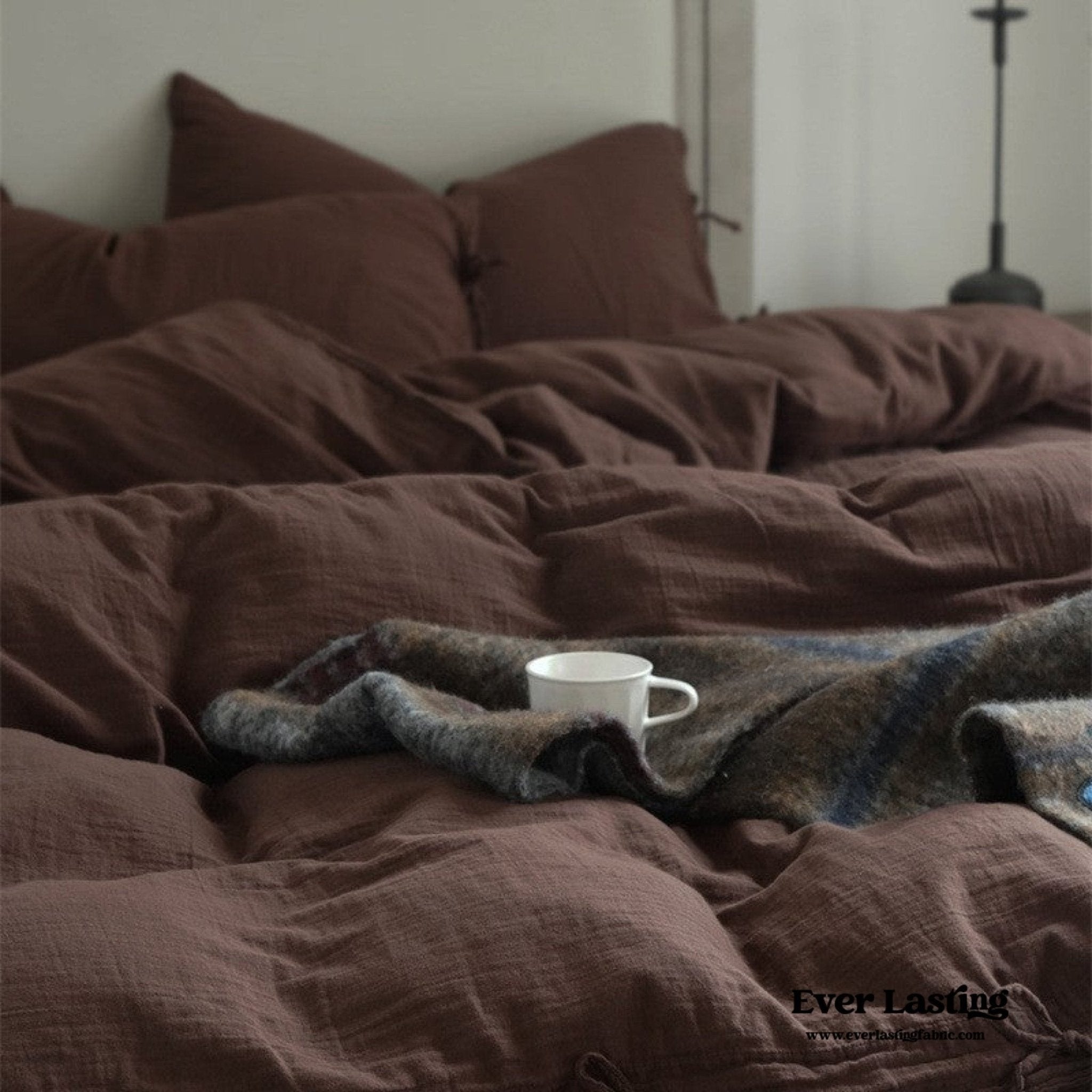 Evelyn Retro Double Gauze Bedding Set / Beige Brown - Ever Lasting