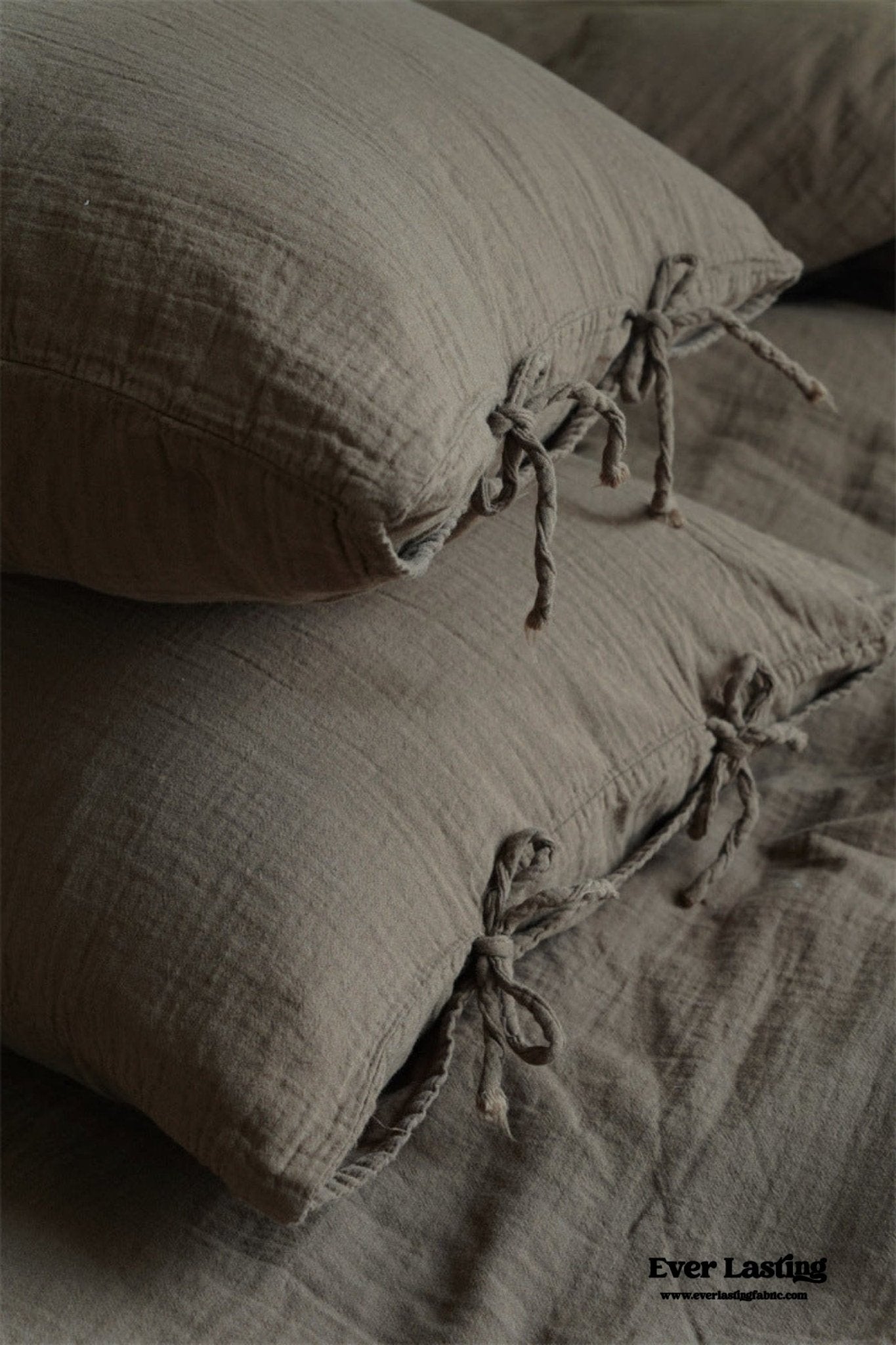 Evelyn Retro Double Gauze Bedding Set / Beige Brown - Ever Lasting