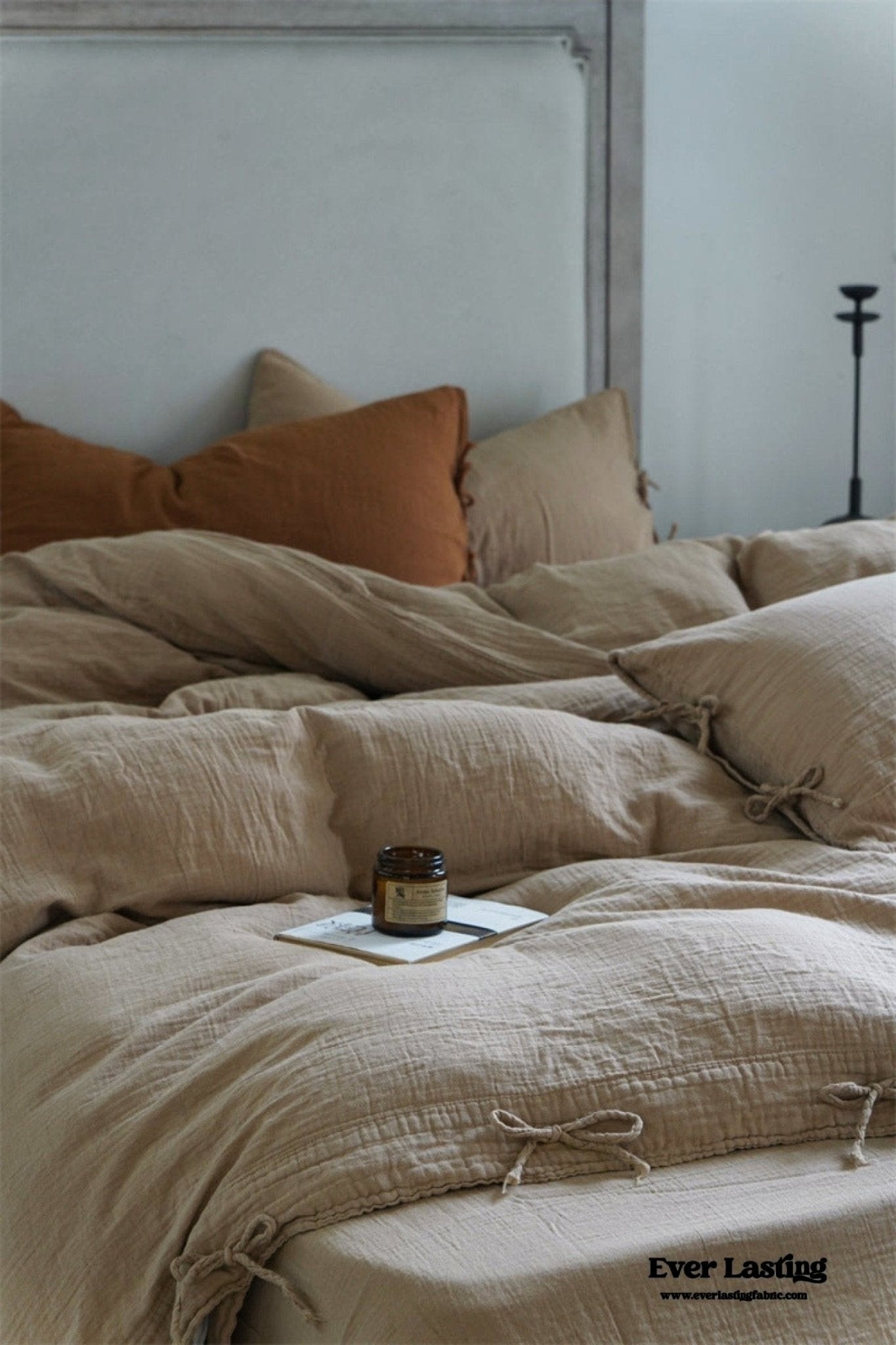 Evelyn Retro Double Gauze Bedding Set / Beige Brown - Ever Lasting