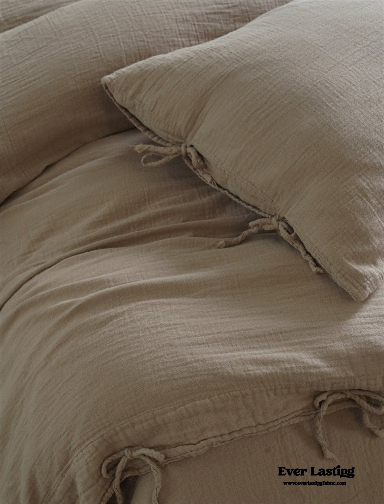 Evelyn Retro Double Gauze Bedding Set / Beige Brown - Ever Lasting