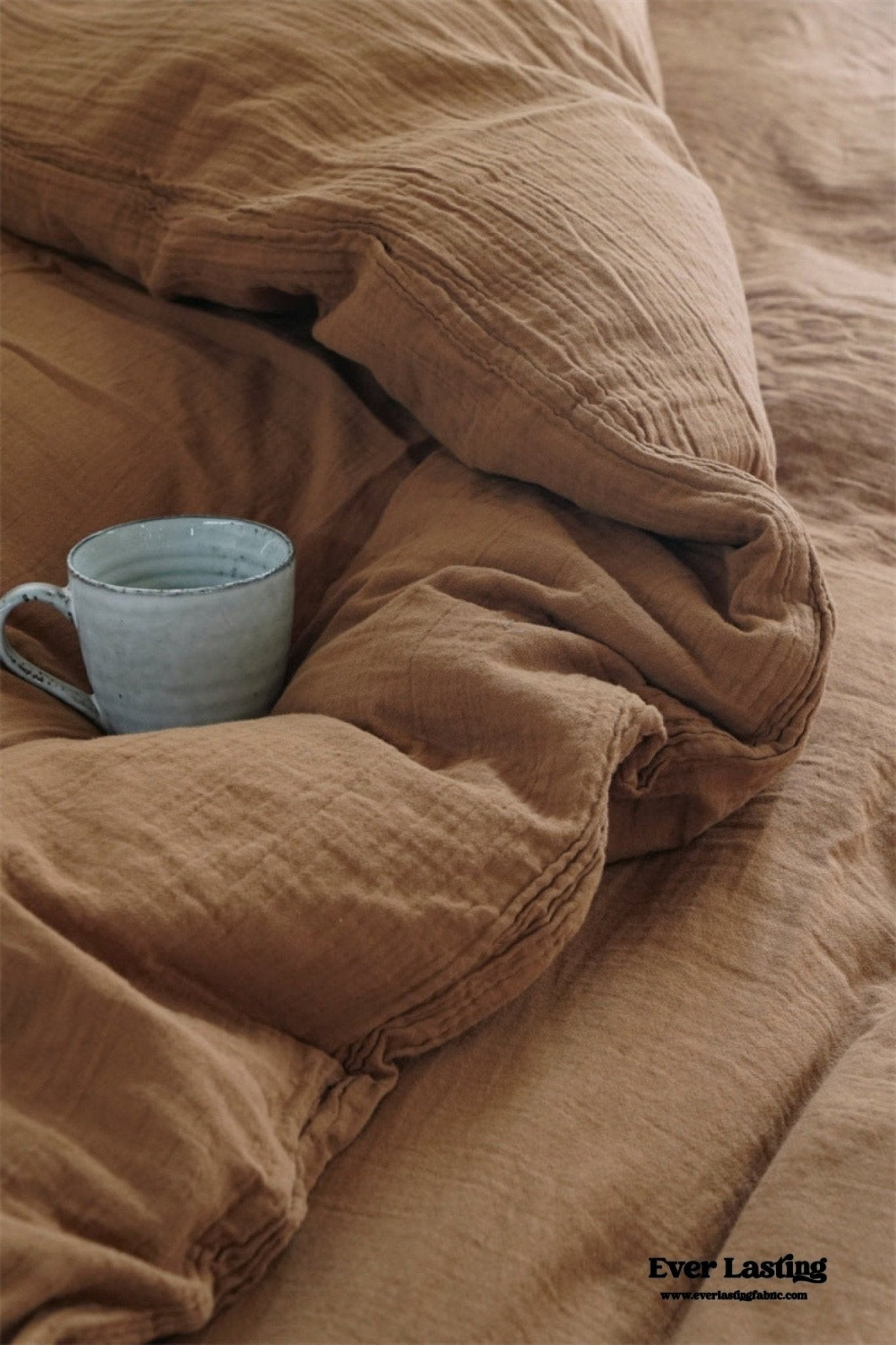 Evelyn Retro Double Gauze Bedding Set / Beige Brown - Ever Lasting