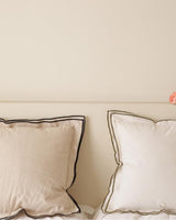 French Minimalist Ruffle Pillow / Khaki