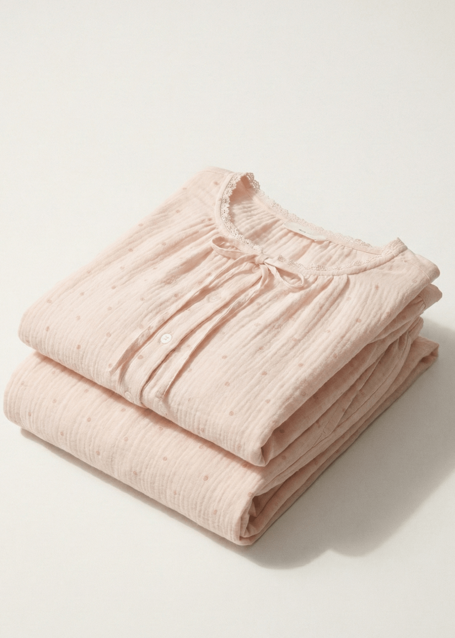  - Ever Lasting - Fallon Long - Sleeve Lace Pajama Set / Pink - Pajamas - Ever Lasting