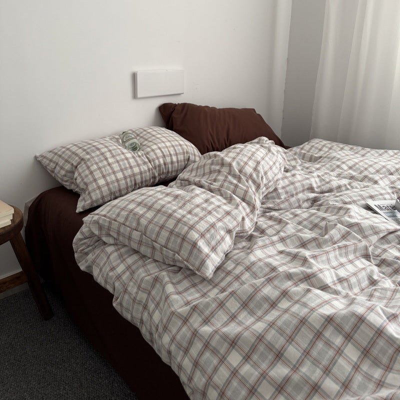 -Ever Lasting - Finn Gingham Bedding Set / White + Blue -Bedding Set -Ever Lasting