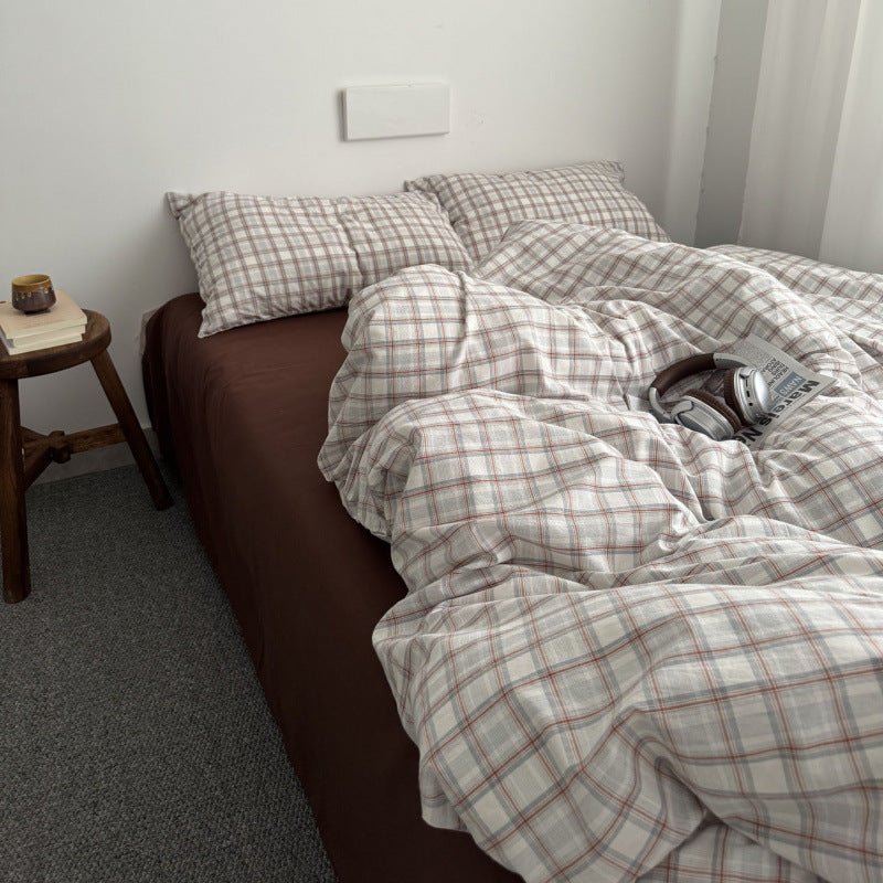 -Ever Lasting - Finn Gingham Bedding Set / White + Blue -Bedding Set -Ever Lasting