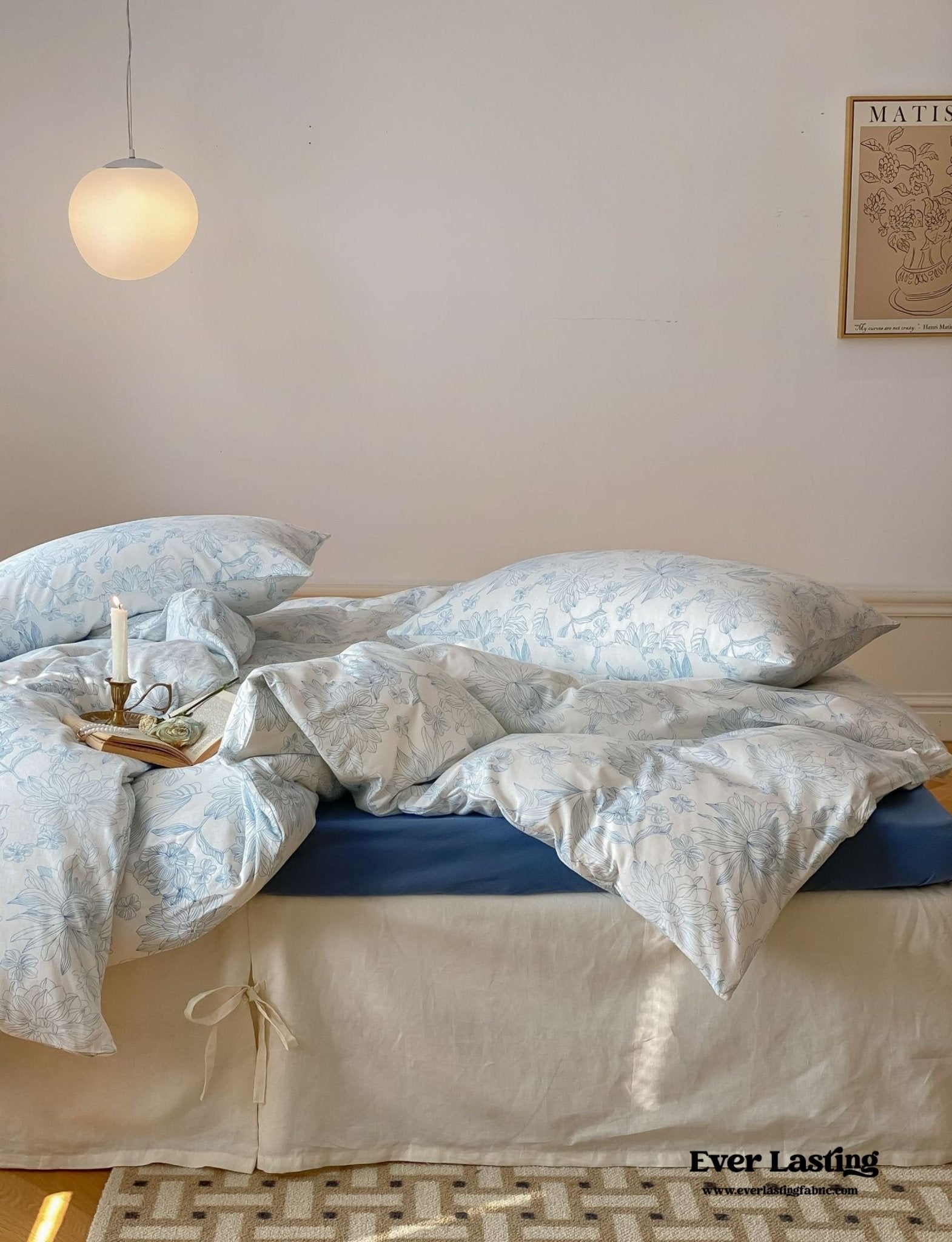 Fleur Elegant Floral Knit Cotton Bedding Bundle - Ever Lasting