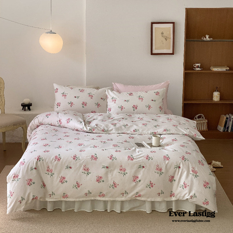 Floral Bedding Bundle Pink / Small Flat