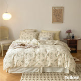 Floral Bedding Bundle Yellow / Small Flat