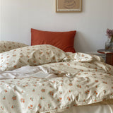 Floral Bedding Set / Beige Small Flat