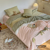 Floral Patchwork Bedding Set / Orange