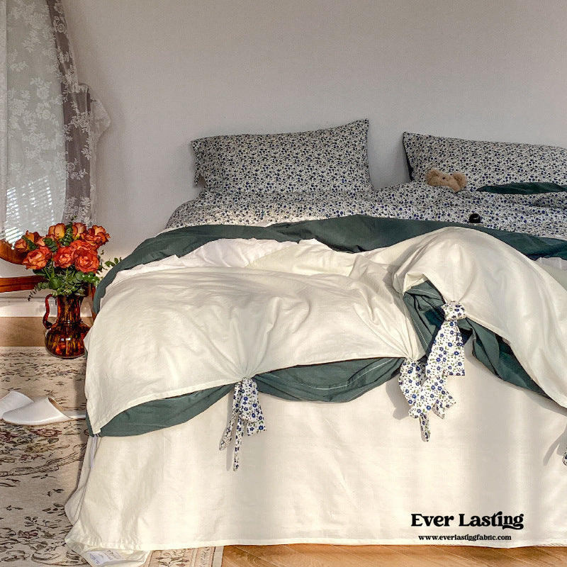 Floral Patchwork Bedding Set / Orange