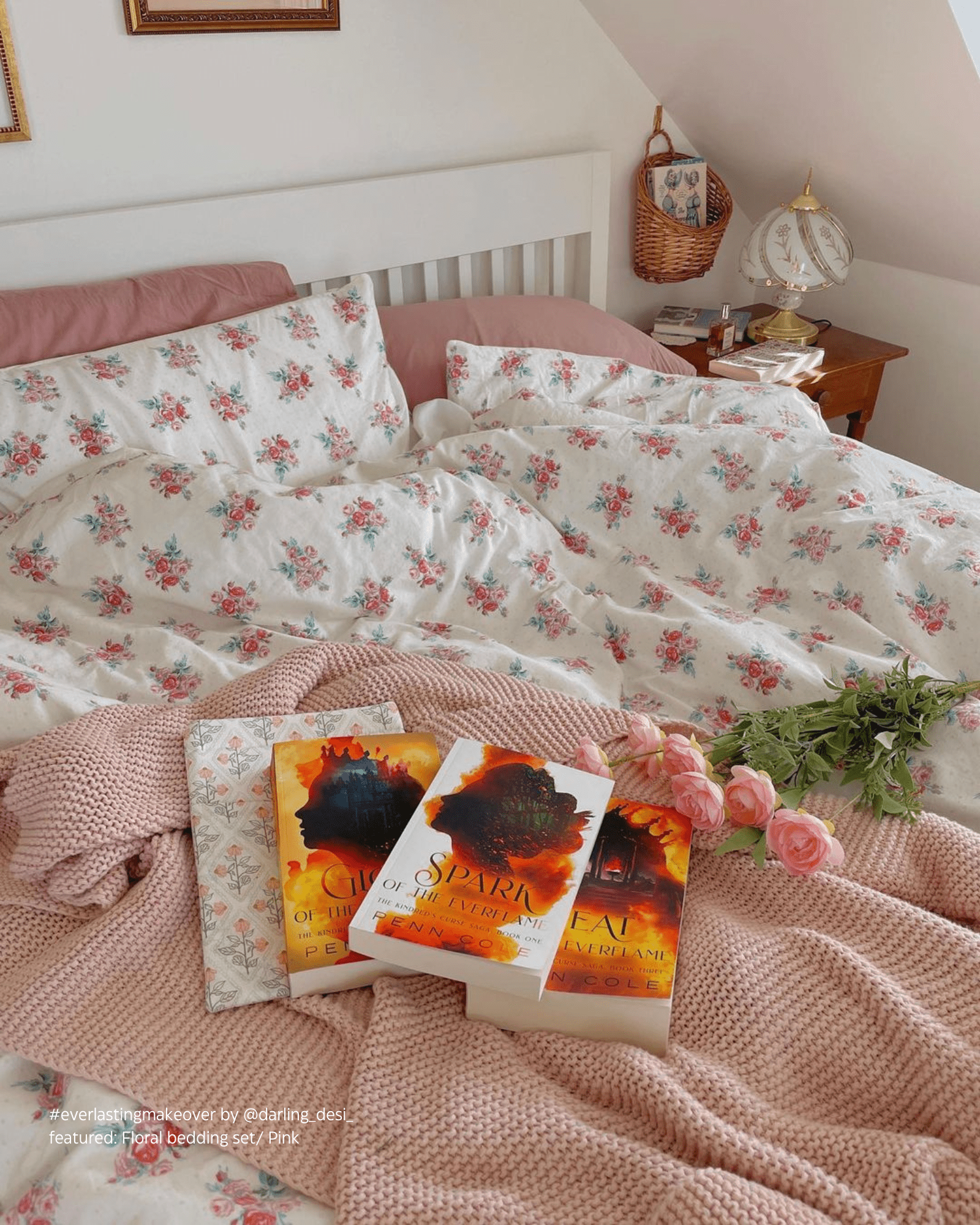  - Ever Lasting - Floral Small Room Bedding Set / Blue - Bedding Set - Ever Lasting