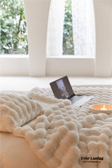Fluffy Plush Throw Blanket / White Blankets