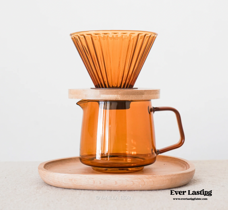 Fluted Glass Pour Over Set Homeware