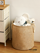 Foldable Waterproof Linen Laundry Basket Organizer