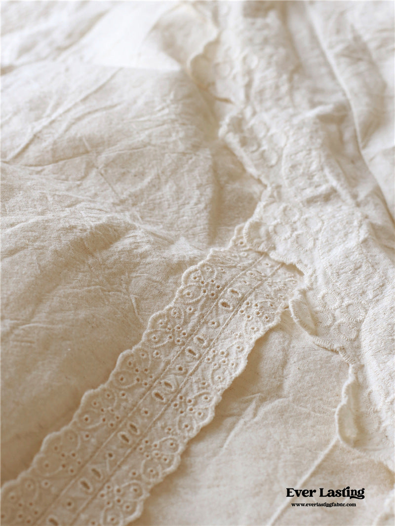 Fontainebleau Linen Cotton Embroidered Floral Bedding Set
