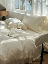 French Lace Floral Ruffle Bedding Bundle