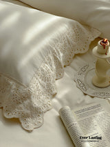 French Lace Floral Ruffle Bedding Bundle