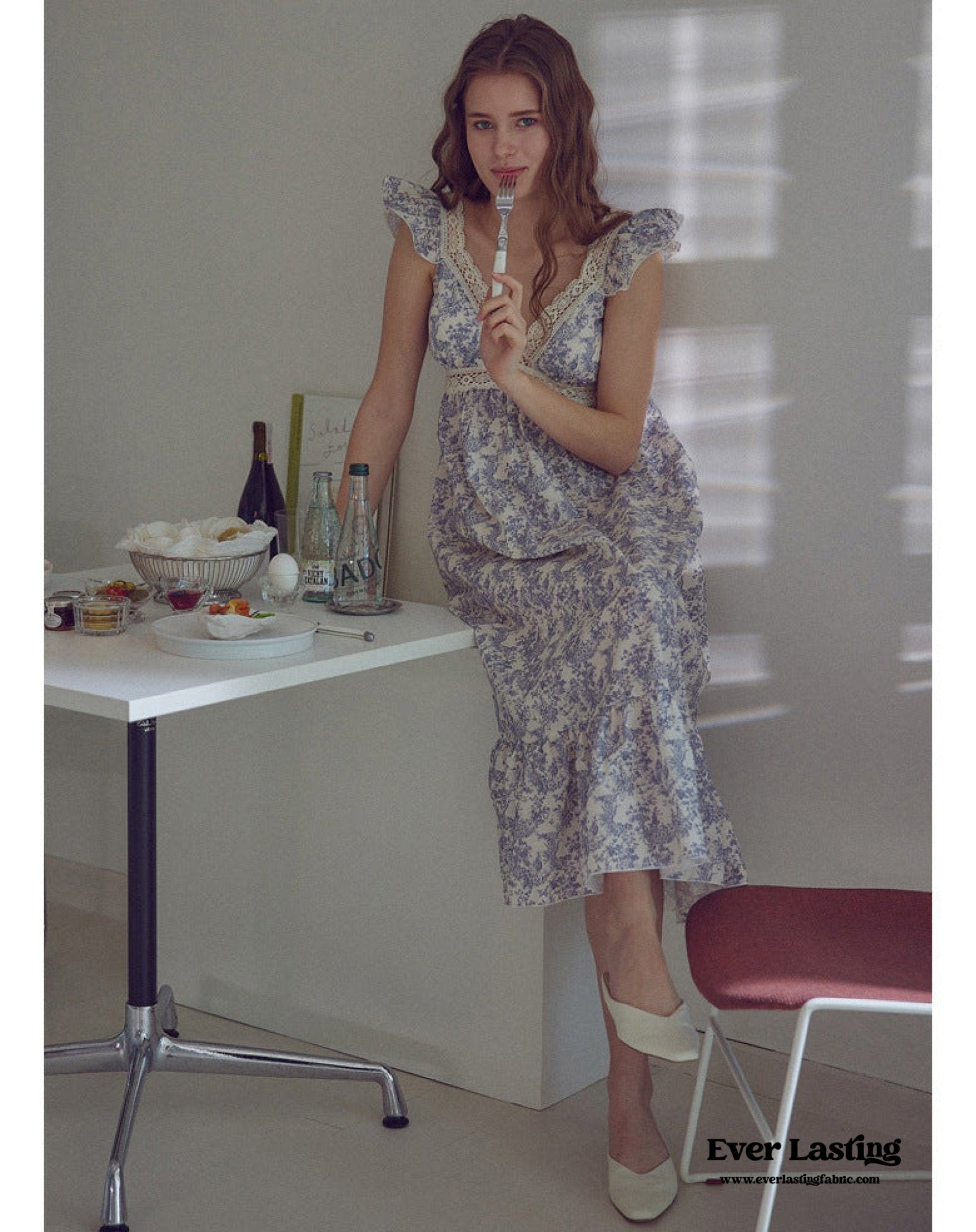 French Lace Ruffle Pajama Nightgown Dress - Ever Lasting