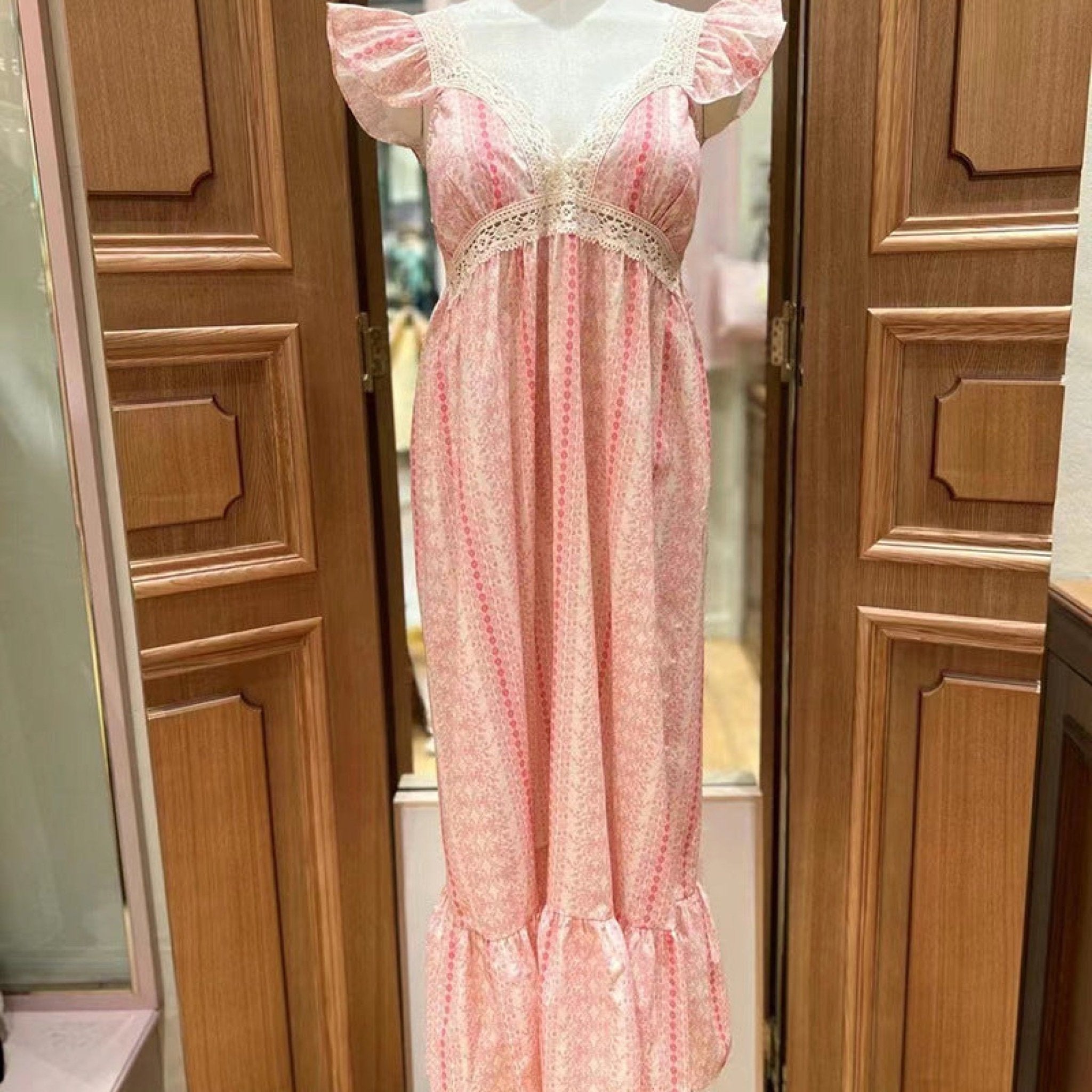 French Lace Ruffle Pajama Nightgown Dress - Ever Lasting