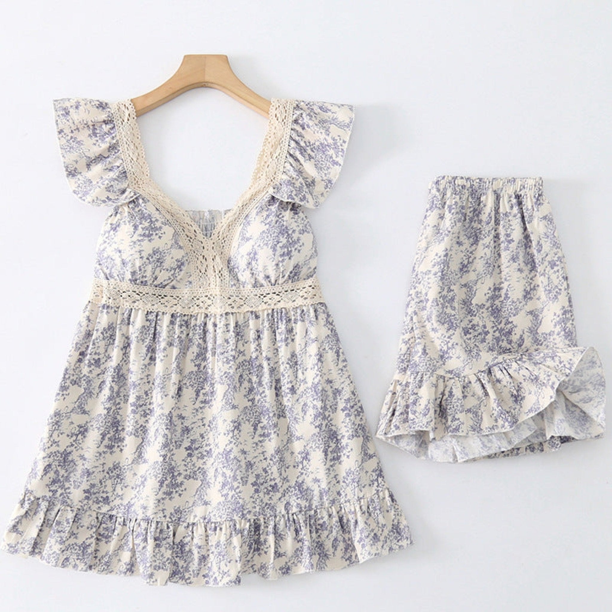 French Lace Ruffle Pajama Nightgown Dress - Ever Lasting