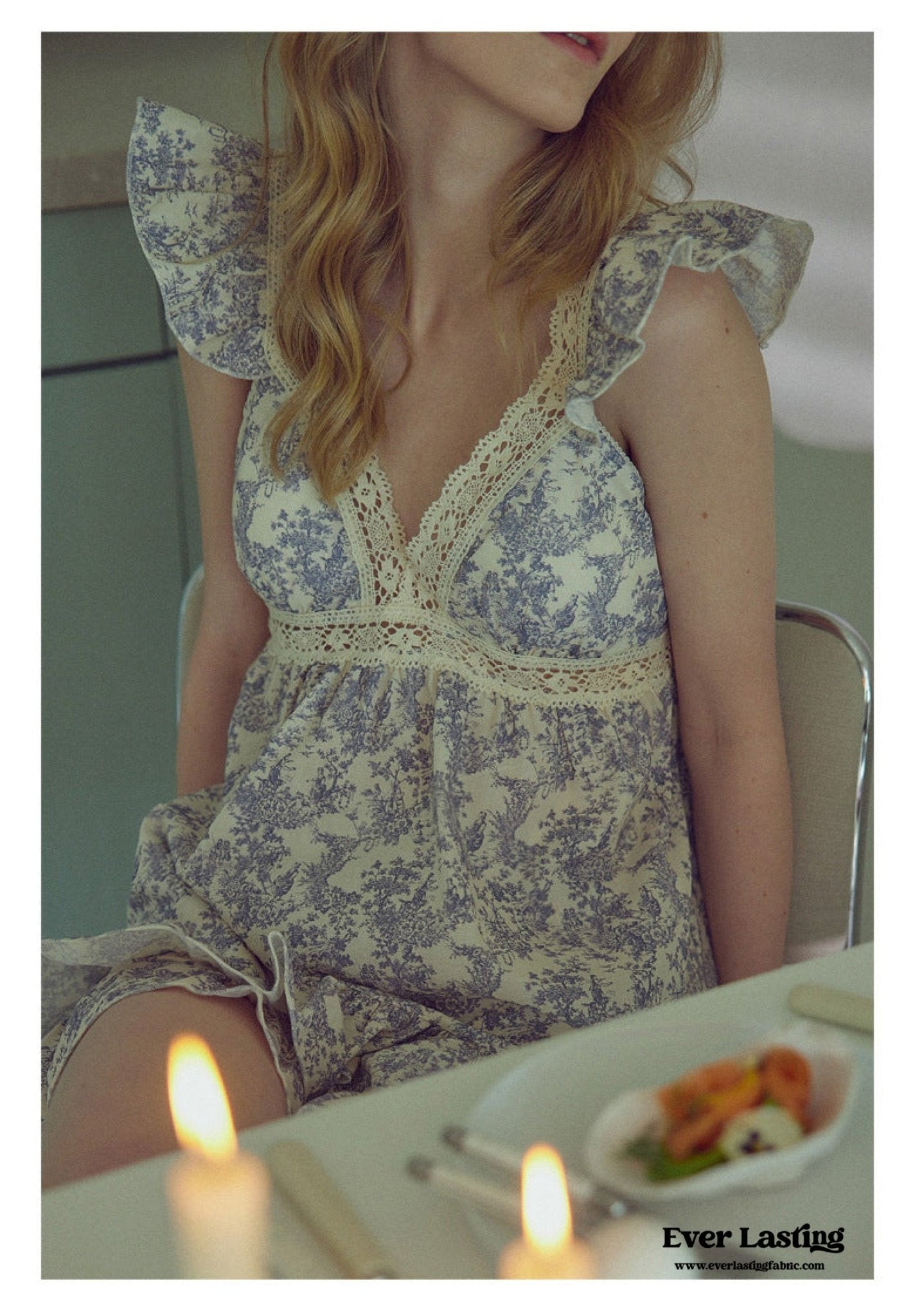 French Lace Ruffle Pajama Nightgown Dress - Ever Lasting