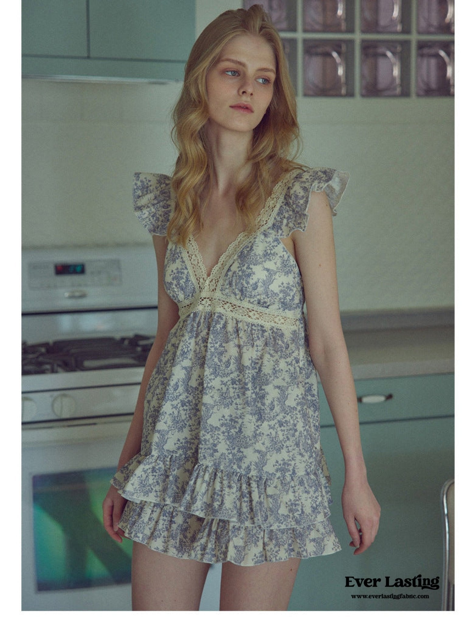 French Lace Ruffle Pajama Nightgown Dress - Ever Lasting