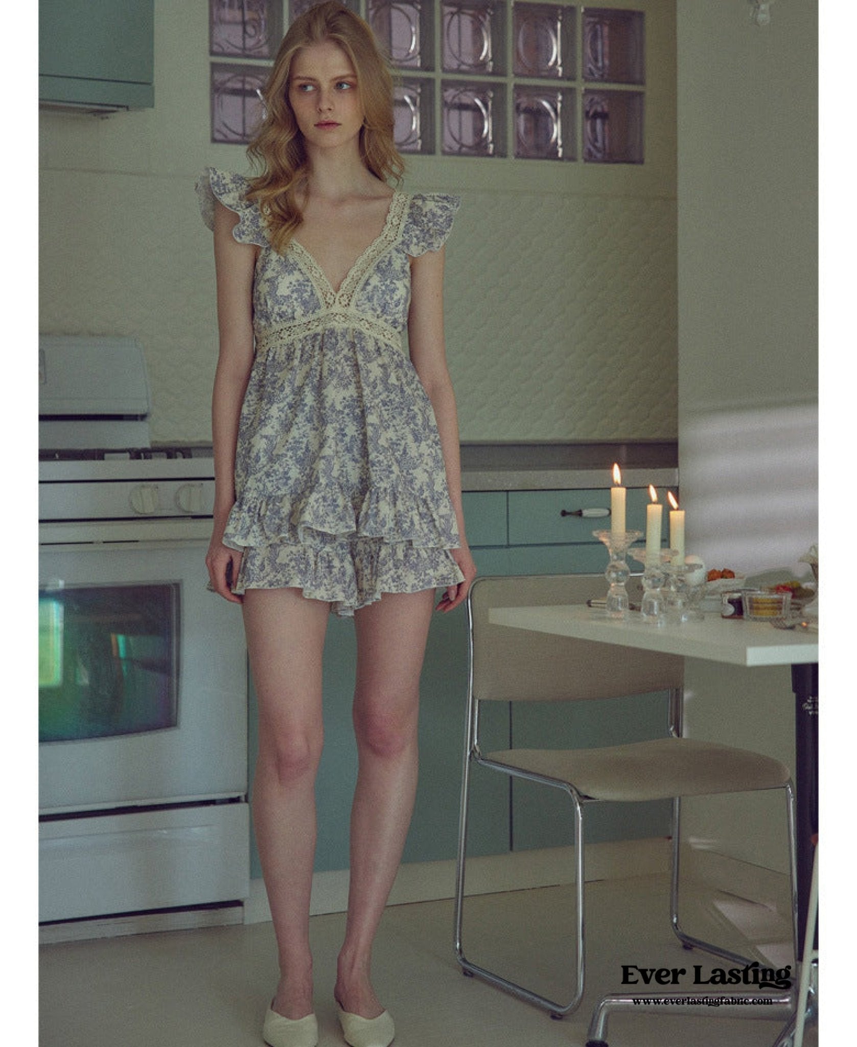 French Lace Ruffle Pajama Nightgown Dress - Ever Lasting