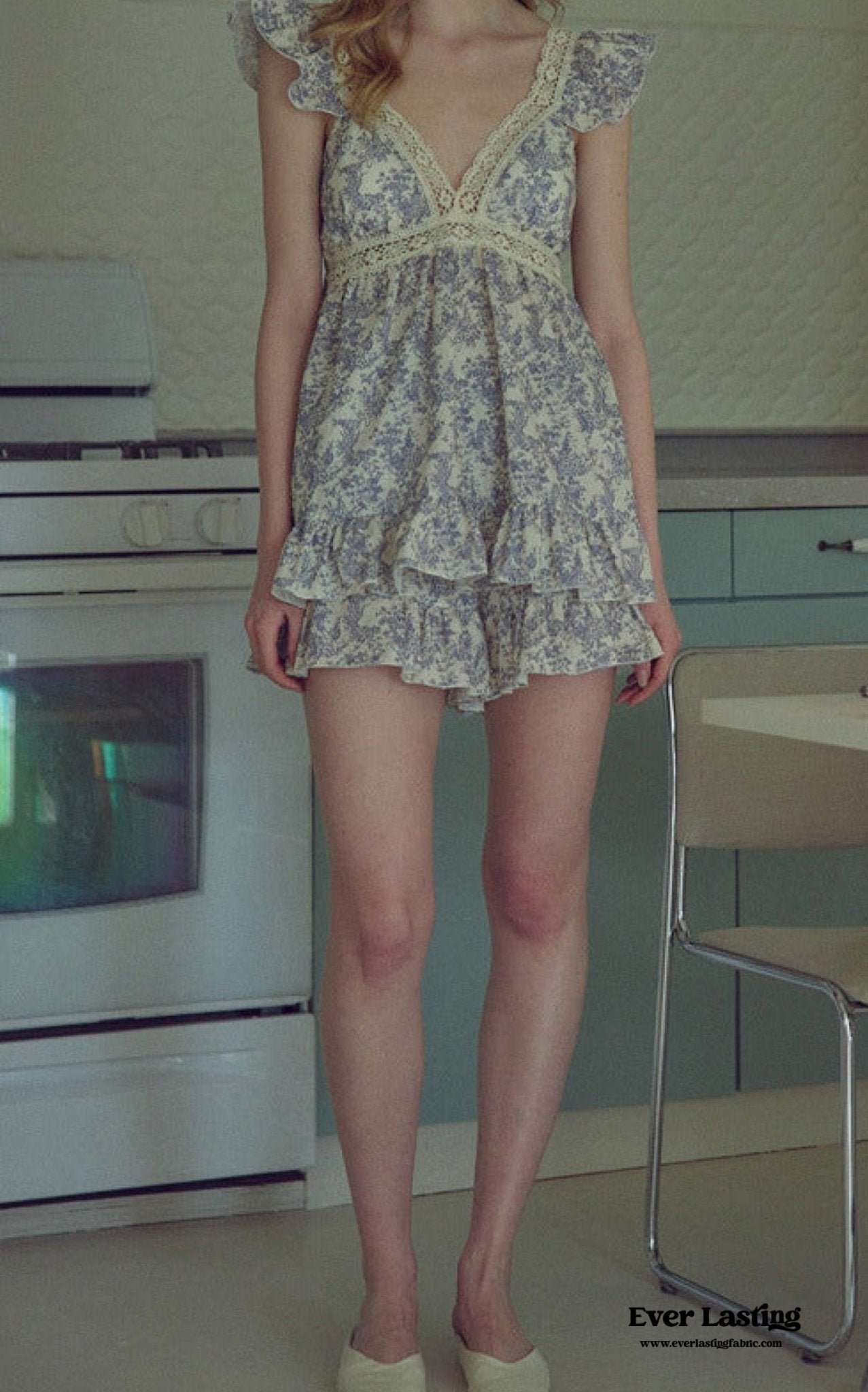 French Lace Ruffle Pajama Set - Ever Lasting